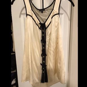 Nanette Lepore Silk And Lace Top